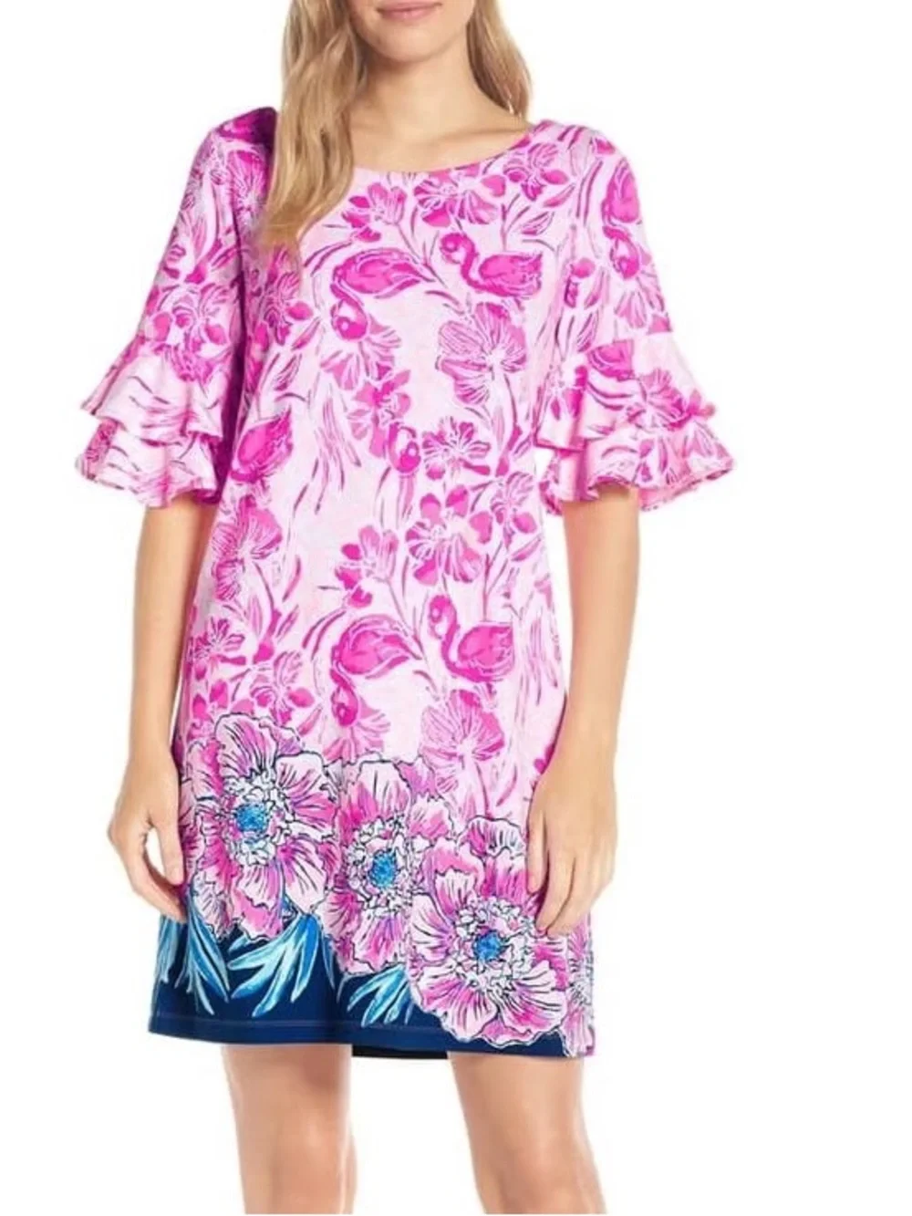 2️⃣ Lilly Pulitzer Pink & Blue Floral Dresses